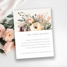 Boho Waterverf Herfst Herfst Bloemen bruiloft Deta