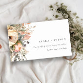 Boho Waterverf Herfst Herfst Bloemen Bruiloft Webs Informatiekaartje