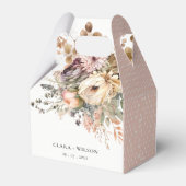 Boho Waterverf Herfst Herfst Bloemen Bunch Bruilof Bedankdoosjes (Achterkant)