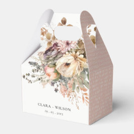 Boho Waterverf Herfst Herfst Bloemen Bunch Bruilof Bedankdoosjes