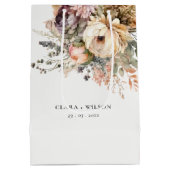 Boho Waterverf Herfst Herfst Bloemen Bunch Bruilof Medium Cadeauzakje (Achterkant)