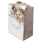 Boho Waterverf Herfst Herfst Bloemen Bunch Bruilof Medium Cadeauzakje (Achterkant Gekanteld)