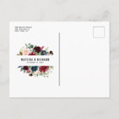 Boho Waterverf Herfstkrans Verloving Diner Uitnodiging Briefkaart (Achterkant)