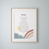 Boho waterverf het lord's prayer in Duitse druk Poster