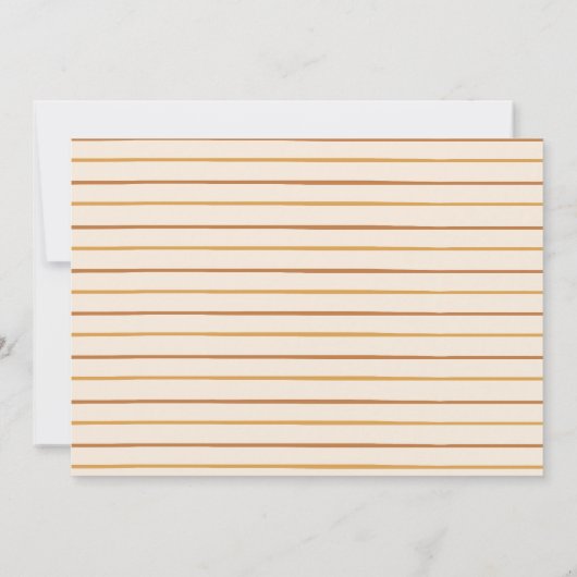 Boho Waterverf Hier komt het Baby shower van de Zo Kaart (Achterkant)