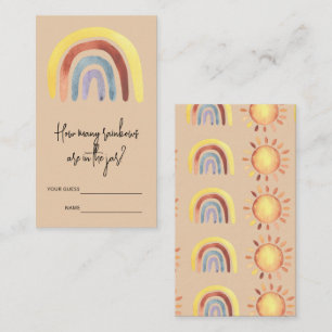 Boho Waterverf Hoeveel regenbogen zijn er in de po Informatiekaartje