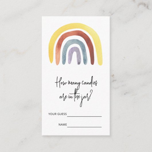 Boho Waterverf Hoeveel snoepjes zitten er in de po Informatiekaartje (Voorkant)