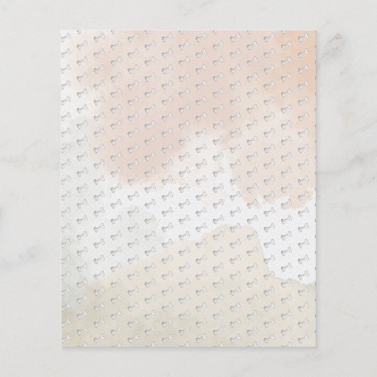 Boho Waterverf Hond Walker Hond Zittend Bedrijf Flyer (Achterkant)