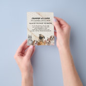 Boho Waterverf Hond Walker Huisdier Zitten Busines Flyer (Hand)