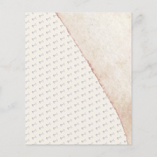 Boho Waterverf Hond Walker Huisdier Zitten Busines Flyer (Achterkant)