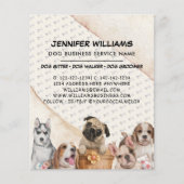 Boho Waterverf Hond Walker Huisdier Zitten Busines Flyer (Voorkant)