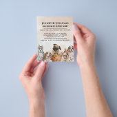 Boho Waterverf Hond Walker Huisdier Zitten Busines Flyer (Hand)