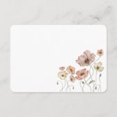 Boho Waterverf IJsland Poppy Flowers receptie Informatiekaartje (Achterkant)