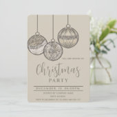 Boho waterverf kerstballen corporate vakantie kaart (Staand voorkant)