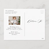 Boho Waterverf kerstkledij 2 foto Feestdagenkaart (Achterkant)