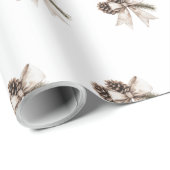 Boho Waterverf kerstlint patroon Cadeaupapier (Rol Hoek)