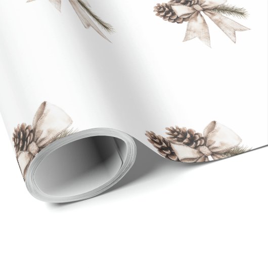 Boho Waterverf kerstlint patroon Cadeaupapier (Rol Hoek)