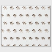 Boho Waterverf kerstlint patroon Cadeaupapier (Vlak)