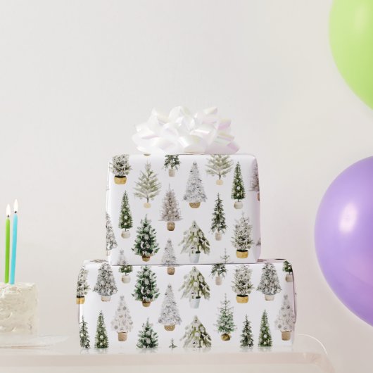 Boho Waterverf Kerstmis Compositie Groet Cadeaupapier (Feestgeschenken)