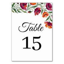 Boho Waterverf Klaproos Bloem Bruiloft Tafel Numme