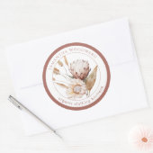 Boho Waterverf Kleding Boutique - Wildflowers Ronde Sticker (Envelop)