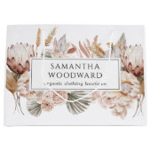 Boho Waterverf Kleding Boutique Winkeltas Groot Cadeauzakje (Voorkant)