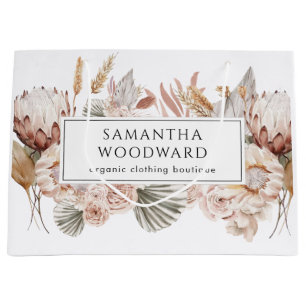 Boho Waterverf Kleding Boutique Winkeltas Groot Cadeauzakje