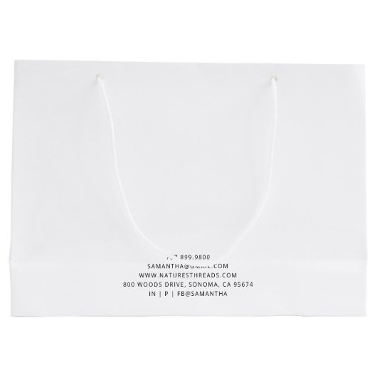 Boho Waterverf Kleding Boutique Winkeltas Groot Cadeauzakje (Achterkant)