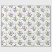 Boho Waterverf Lavendel Bloemige Bruiloft Cadeaupapier (Vlak)