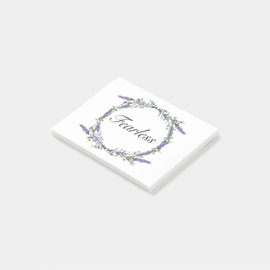 Boho waterverf Lavendel Eucalyptus onbevreesd Post-it® Notes (Schuin)