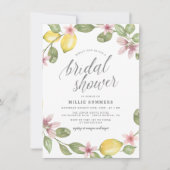 Boho Waterverf Lemon Blossom Krans Vrijgezellenfee Kaart (Voorkant)