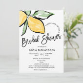 Boho Waterverf Lemon Citrus Greenery Summer Kaart (Staand voorkant)
