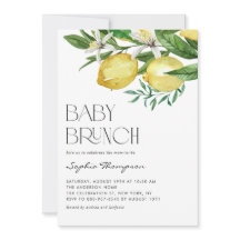 Boho Waterverf Lemon en Blooms Baby Brunch