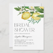 Boho Waterverf Lemon en Blooms Vrijgezellenfeest Kaart (Voorkant)