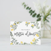 Boho Waterverf Lemon is mijn matroos van eer Kaart (Staand voorkant)