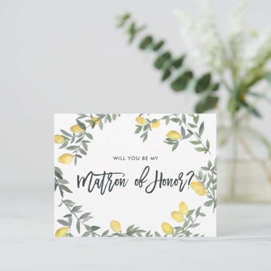 Boho Waterverf Lemon is mijn matroos van eer Kaart (Staand voorkant)