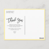 Boho Waterverf Lemon Krans Dank u Briefkaart (Achterkant)