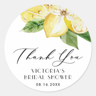 Boho Waterverf Lemon Vrijgezellenfeest Hartelijk d Ronde Sticker