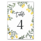 Boho Waterverf Lemon Wreater Tabel 4 Kaart (Voorkant)