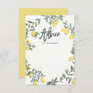 Boho Waterverf Lemon Wreath Advice Kaart
