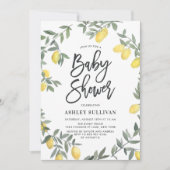 Boho Waterverf Lemon Wreath Baby shower Kaart (Voorkant)