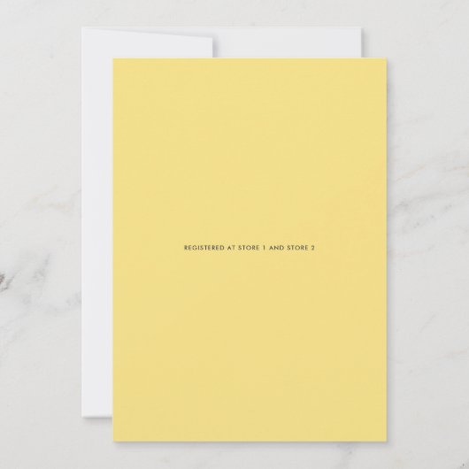 Boho Waterverf Lemon Wreath drive by Baby shower Kaart (Achterkant)