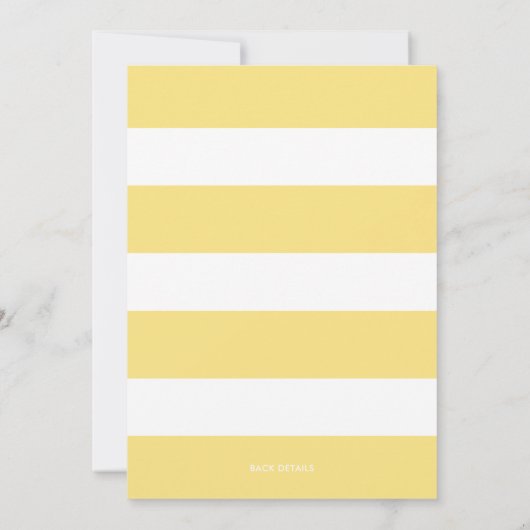 Boho Waterverf Lemon Wreath Tea Party Invitation Kaart (Achterkant)