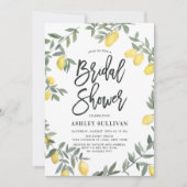 Boho Waterverf Lemon Wreath Vrijgezellenfeest Kaart (Voorkant)