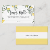 Boho Waterverf Lemons Diaper Raffle Game Kaart Visitekaartje (Voorkant / Achterkant)