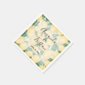 Boho Waterverf Lemons Greenery Servet (Hoek)