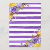 Boho Waterverf Lente Bloemen Bruiloftsmenu Menu (Achterkant)
