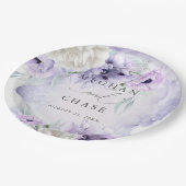 BOHO Waterverf Lila papavers Papieren Bordje (Gekanteld)