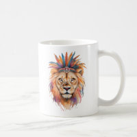 Boho Waterverf Lion Mok Majestic & Artistic Ani