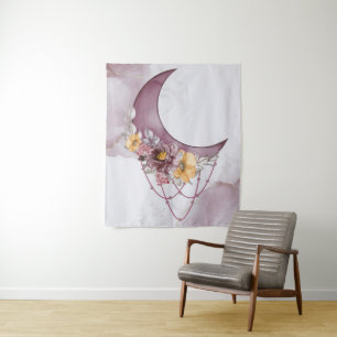 Boho Waterverf Maan Droomvanger Wandtapijt Wandkleed